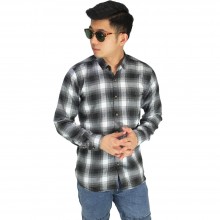 Kemeja Flanel Gradation Square Black