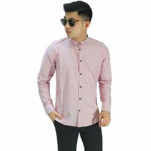 Kemeja Grandad Basic Oxford Soft Pink