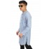 Baju Muslim Kurta Gamis Basic Soft Blue