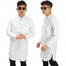 Baju Muslim Kurta Gamis Basic White