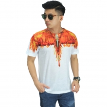 Kaos Printing Bird Wings On Fire