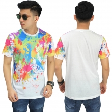 Kaos Printing Colorful Paint Splatter