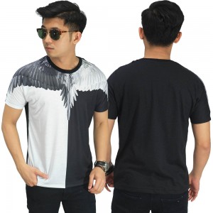 Kaos Printing Wings Black And White