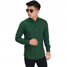 Kemeja Flanel Gingham Green And Black