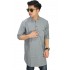 Baju Koko Kurta Gamis 3/4 Grey