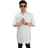 Baju Koko Kurta Gamis 3/4 White