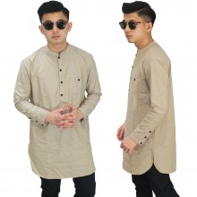 Baju Koko Kurta Gamis Dark Cream