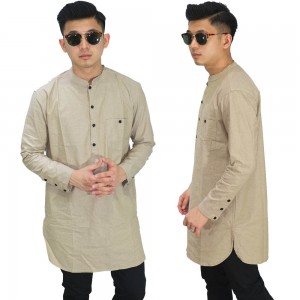 Baju Koko Kurta Gamis Dark Cream