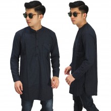 Baju Koko Kurta Gamis Dark Navy