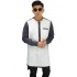Baju Koko Kurta Gamis White Combination Grey