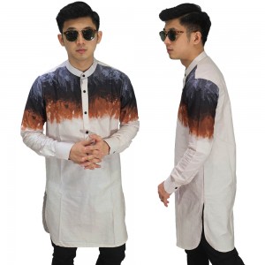 Baju Muslim Kurta Gamis Gradation Soft Cream