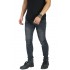 Biker Jeans Ankle Zipper Dark Grey