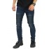 Biker Jeans Ankle Zipper Dark Indigo