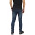 Biker Jeans Ankle Zipper Dark Indigo