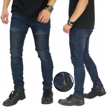 Biker Jeans Ankle Zipper Dark Indigo