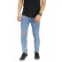 Jeans Track Ripped Washed Soft Blue