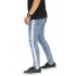 Jeans Track Ripped Washed Soft Blue