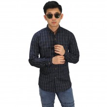 Kemeja Plaid Checkered Black