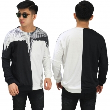 Sweatshirt Printing Wings Black And White