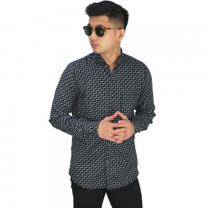 Kemeja Flanel Zig Zag Black