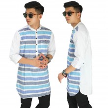 Baju Muslim Kurta Gamis 3/4 Stripe