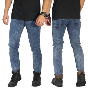 Celana Jeans Polos Dark Blue Washed
