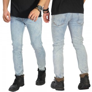 Celana Jeans Polos Soft Blue Washed