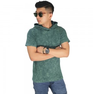 Hoodie T-Shirt Waffle Green