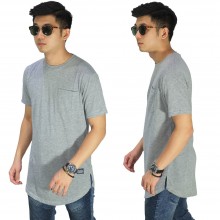 Longline T-Shirt Basic Grey