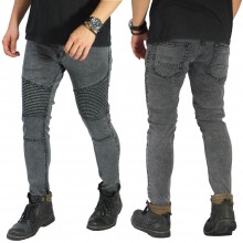 Biker Jeans Maskulin Washed Dark Grey