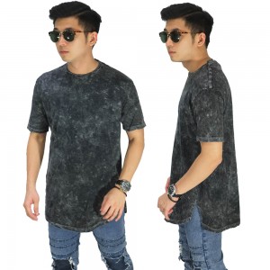 Longline T-Shirt Washed Black