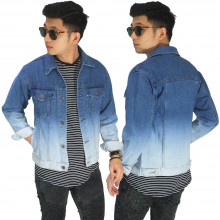 Jaket Denim Trucker Gradation Light Blue