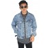 Jaket Denim Trucker Ripped Light Blue