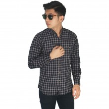 Kemeja Flanel Small Plaid Black
