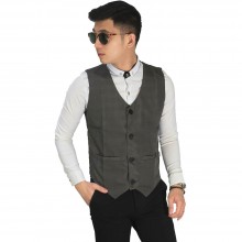 Vest Formal Basic Dark Silver