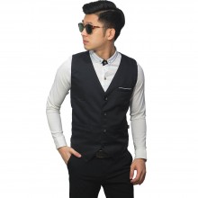 Vest Formal With List Black