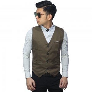 Vest Formal With List Brown