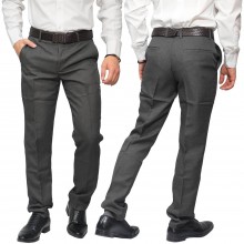 Celana Bahan Formal Panjang Slimfit Abu Tua