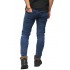 Jeans Ripped With Biker Patch Dark Blue
