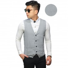 Vest Formal Motif Light Silver