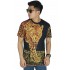 Kaos Printing Elegant Gold Leopard