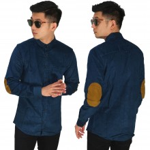 Kemeja Panjang Corduroy Elbow Patch Navy