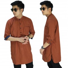 Baju Muslim Kurta Gamis 3/4 Polos Bata