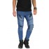 Biker Jeans 3 Ripped Light Blue