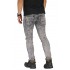Biker Jeans Maskulin Snow Wash Grey