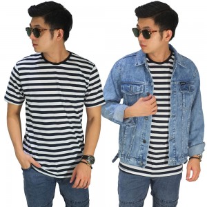 Kaos Medium Stripe Black And White