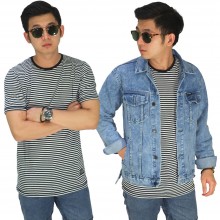 Kaos Thin Stripe White