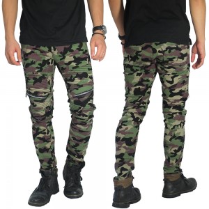Biker Chino Camouflage Army Light Green