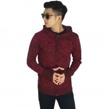 Knit Hoodie Fingerless Tuton Maroon