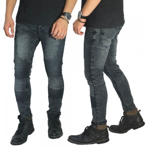 Jeans Biker Extend Basic Snow Washed Grey